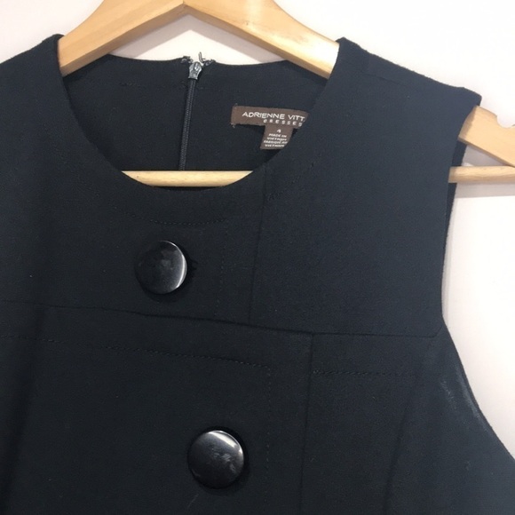 ADRIENNE Vittadini black sleeveless button embellished bodycon dress 4 - Picture 3 of 12